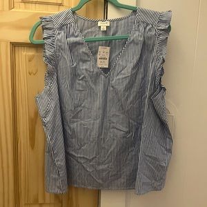 Brand New JCrew Flutter Sleeve Blouse